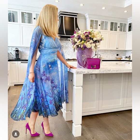 Wispy chiffon midi-dress - Picture 5 of 6